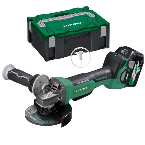 Hikoki G3613DEWQZ Akkus sarokcsiszoló 125mm 36V 2x2.5Ah Li-Ion akkuval HITBOX Kofferben