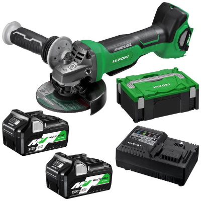 Hikoki G3615DVF-WQZ Akkus sarokcsiszoló 150mm 36V 2x2.5Ah Li-Ion akkuval HITBOX Kofferben