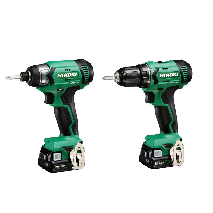 Hikoki KC12DAWA Akkus csomag 12V fúró-csavarozó 38Nm és ütvecsavarozó 110Nm 2x12V 2,5Ah