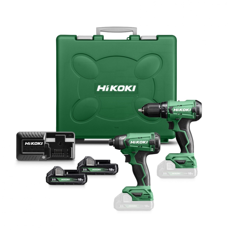 Hikoki KC18DA-DV Akkus gépcsomag DV18DA+WH18DA 2x18V 2Ah Li-Ion akkuval