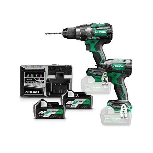 Hikoki KC18DCWAZ Akkus gépcsomag DS18DC+WH18DC 18V Li-Ion 2x36V 2,5Ah akkuval HITBOX kofferben