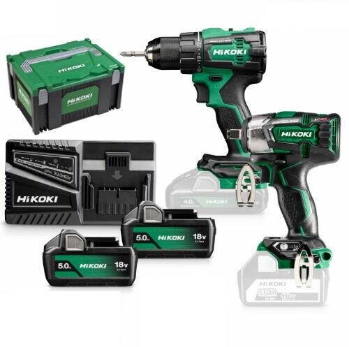 Hikoki KC18DE-WEZ Akkus gépcsomag 18V 2x5Ah akkuval HIBOX kofferben
