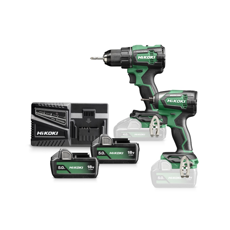 Hikoki KC18DEWBZ Akkus gépcsomag 18V Li-Ion 2x18V 5Ah akkuval HIBOX kofferben