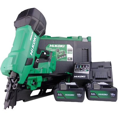 Hikoki NR1890DCAWQZ Akkus szegbelövő légrugós 18V 2x5,0Ah akksi és töltő HITBOX kofferben