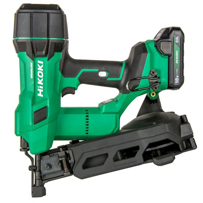 Hikoki NV1845DAWXZ Akkus Zsindelyszegező légrugós 18V 2,0Ah akku és töltő HITBOX kofferben