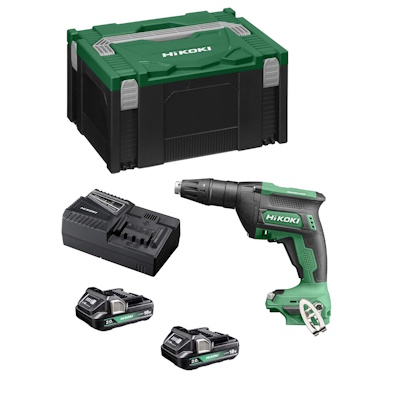 Hikoki W18DAWAZ Akkus gipszkarton csavarbehajtó 18V 2 x 2Ah akku  HITBOX kofferben