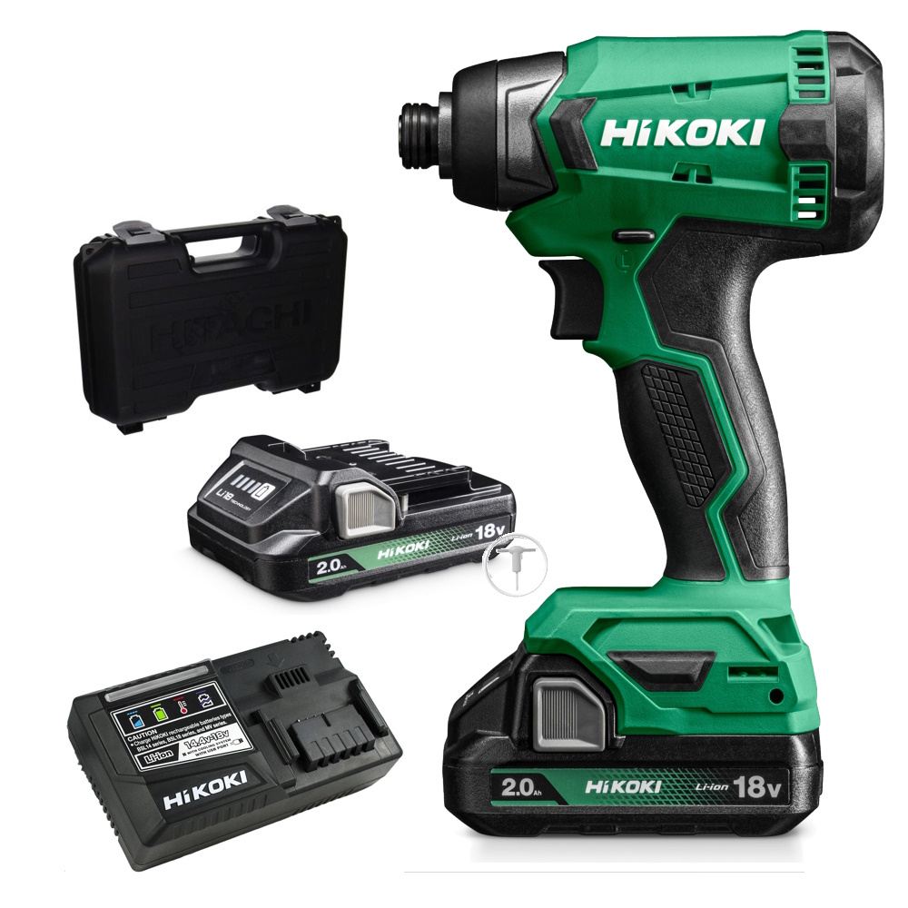 Hikoki WH18DA-KOFFER Akkus ütvecsavarozó 1/4" 140Nm 18V 2x2,0Ah akkuval kofferben
