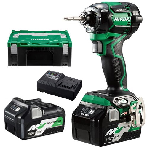 Hikoki WH36DCWRZ Akkus ütvecsavarozó 1/4" 215Nm 36V 2x2,5Ah MultiVolt akkuval Hitbox kofferben