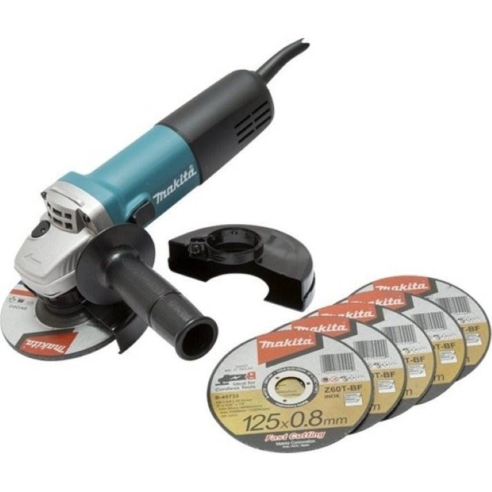Makita 9558HNRX1 Sarokcsiszoló 840W 125mm + 5db vágótárcsa