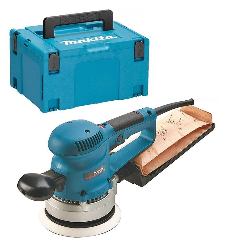 Makita BO6030J Excentercsiszoló 310W 150mm fordulatszám szabályozás MakPack kofferben