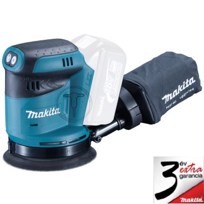 Makita DBO180Z Akkus excentercsiszoló 125mm 18V akku és töltő nélkül papírdobozban