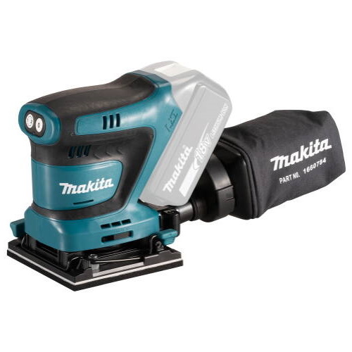 Makita DBO480Z Akkus excentercsiszoló 18V akku és töltő nélkül papírdobozban