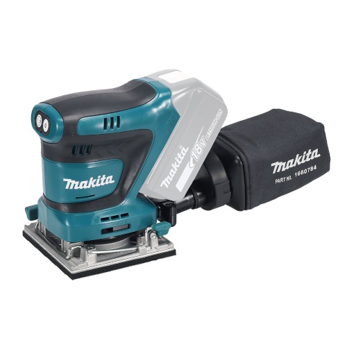 Makita DBO484Z Akkus excentercsiszoló 18V 210W akku és töltő nélkül papírdobozban