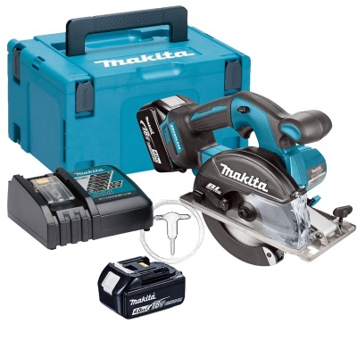 Makita DCS551RTJ Akkus fémvágó körfűrész 18V 2x5.0Ah Li-Ion akkuval MAKPAC kofferben