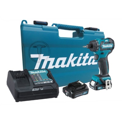 Makita DF032DSAE Akkus fúró-csavarbehajtó 1/4" 35Nm 12V 2x2.0Ah Li-Ion akkuval