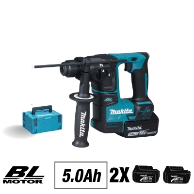 Makita DHR171RTJ Akkus SDS+ fúrókalapács 18V 2x5,0 Ah Li-ion akkuval+kofferban