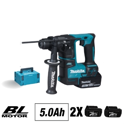 Makita DHR171RTJ Akkus SDS+ fúrókalapács 1,2J 18V 2x5,0Ah Li-ion akkuval+kofferban