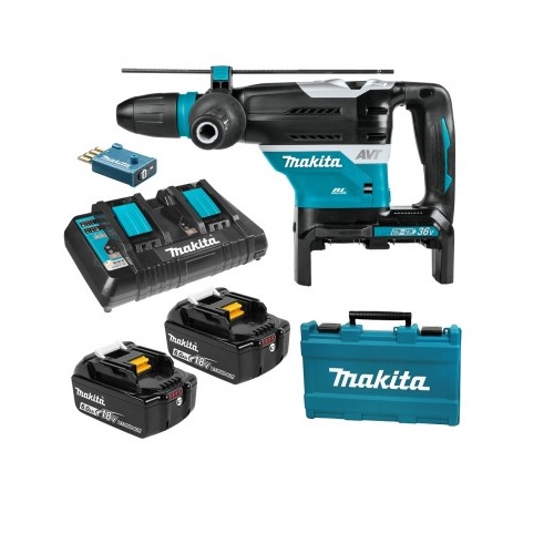 Makita DHR400PT2U Akkus SDS-MAX Fúró-vésőkalapács 8,0J 2x18V 5.0 akkuval és töltővel