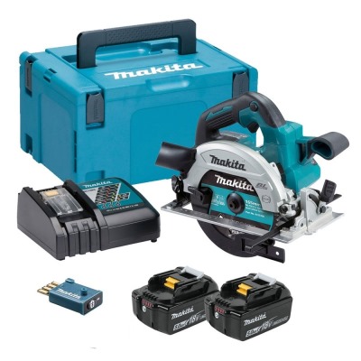 Makita DHS661RTJU Akkus körfűrész 165mm lappal 18V 5.0Ah Li-Ion akkuval (AWS) MAKPAC kofferben
