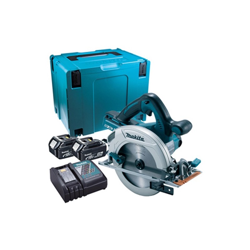 Makita DHS710PT2J Akkus körfűrész 190mm 18V 2x5Ah Li-Ion akkuval MakPac kofferben