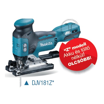 Makita DJV181Z Akkus szúrófűrész akku és töltő nélkül