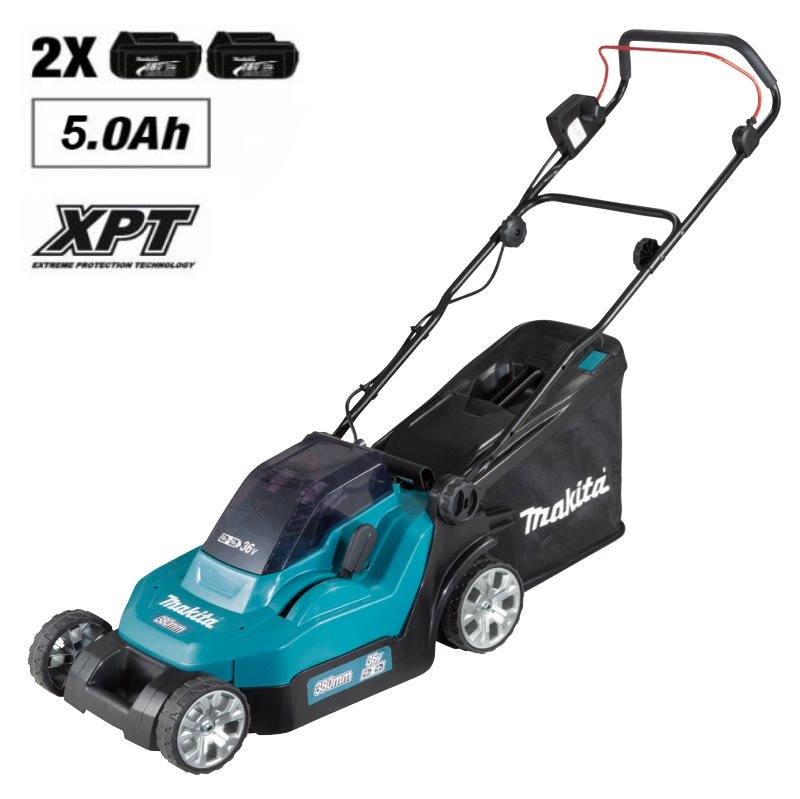 Makita DLM432PT2 Akkus fűnyíró 43cm vágásszélesség 2x18V 5.0Ah akkukkal