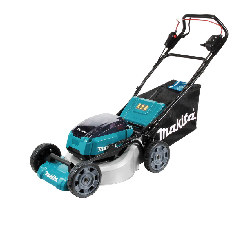 Makita DLM462Z Akkus Önjáró fűnyíró aluházas 46cm vágásszélesség 4x18V akkuk és töltő nélkül