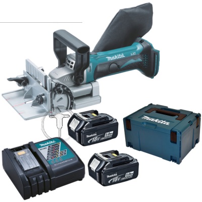 Makita DPJ180RTJ Akkus lapostiplimaró 18V 2x5.0Ah Li-Ion akkuval MakPac kofferben