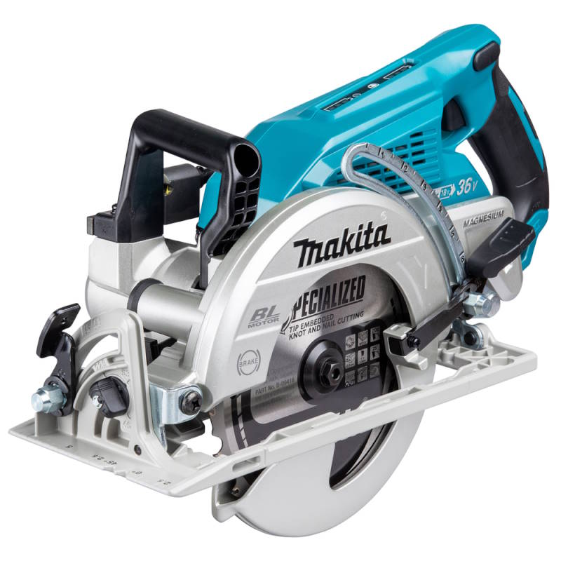 Makita DRS780Z Akkus körfűrész hátsómarkolatos 2x18V akku és töltő nélkül