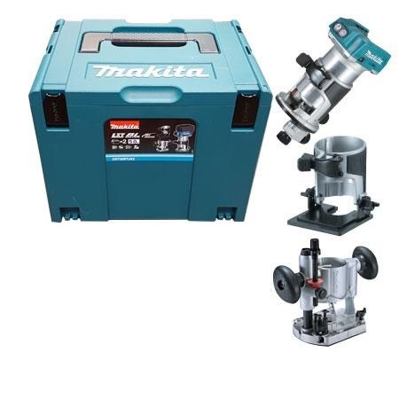 Makita DRT50ZJX2 Akkus felsőmaró és élmaró 18V akku és töltő nélkül MakPac kofferben