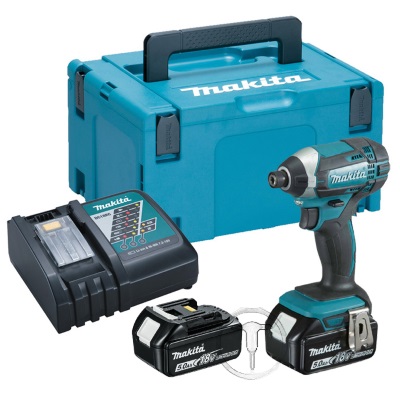 Makita DTD152RTJ Akkus ütvecsavarozó 1/4" 165Nm 18V 2x5.0Ah Li-Ion akkuval