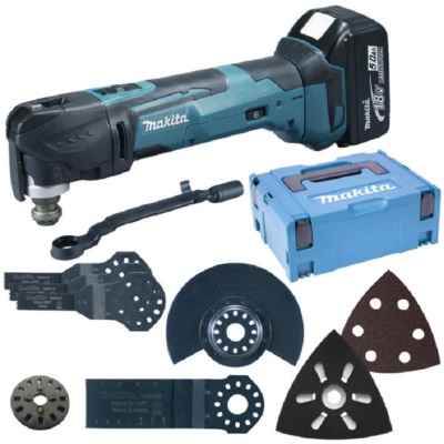 Makita DTM51RTJX4 Akkus multifunkciós gép 18V 2x5.0Ah Li-Ion akkukkal MakPacben + tartozékok