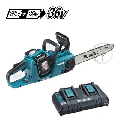 Makita DUC353PG2 Akkus láncfűrész szénkefementes motorral 2x18V/6.0Ah Li-Ion akkuval