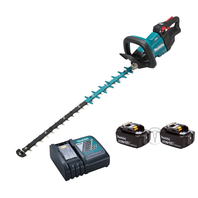 Makita DUH751RTE Akkus Sövényvágó 75cm vágóél 18V 2x5.0Ah Li-Ion akkuval
