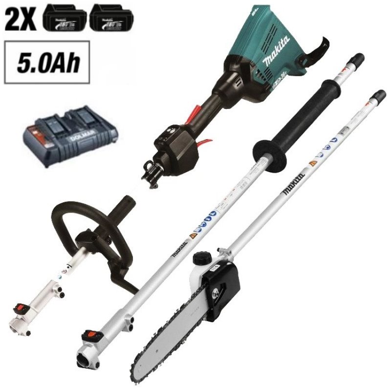Makita DUX60SART Magassági ágvágó akkus 4x18V 5Ah akkuval, dupla töltővel