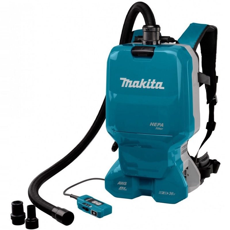 Makita DVC665Z Akkus háti porszívó 2x18V 6L HEPA szűrővel, akku és töltő nélkül