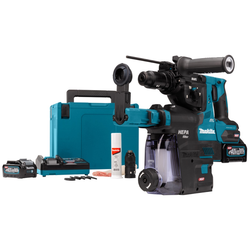 Makita HR009GM202 Akkus fúrókalapács SDS+ 3,9J 40V cserélhető tokmánnyal 2x4,0Ah akkuval