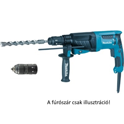 Makita HR2630T Fúró- vésőkalapács cserélhető tokmánnyal