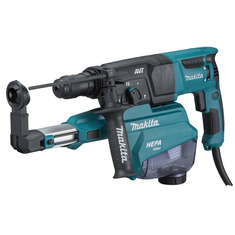 Makita HR2653TX2 SDS+ Fúró- vésőkalapács 2,2J 800W + porelszívó + cseretokmány