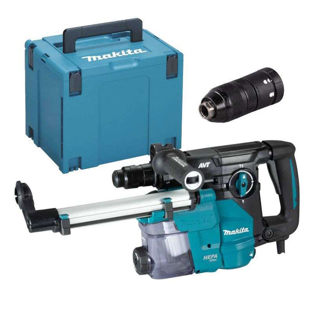 Makita HR3012FCWJ Fúró-vésőkalapács SDS+ 2,9J porelszívó feltéttel