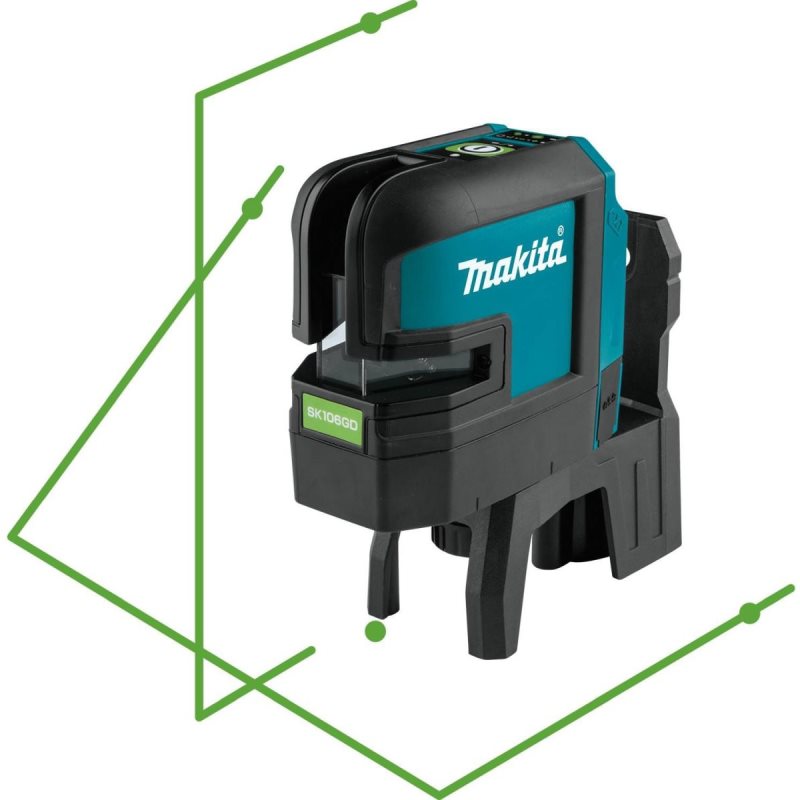 Makita SK106GDZ Akkus zöld keresztvonal és pont lézer akku és töltő nélkül