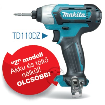 Makita TD110DZ Akkus ütvecsavarozó akku és töltő nélkül