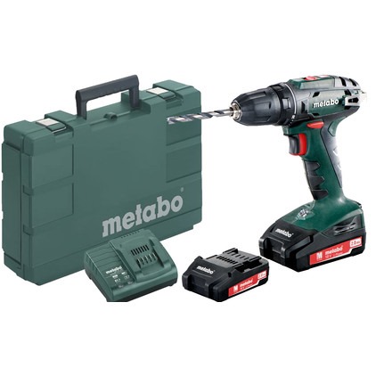 Metabo BS 18 Akkus fúró-csavarozó 2x2.0Ah Li-Ion akkuval 10 mm tokmánnyal kofferban
