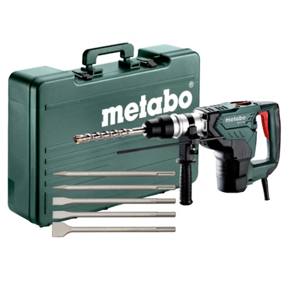 Metabo KH5-40-SET Fúró - vésőkalapács SDS-MAX 7,1J 1100W+ 5db.-s vészőszár készlet
