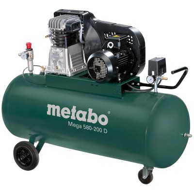 Metabo MEGA580-200D Kompresszor 11 bar 3000W 200L tartály 3 fázisú motorral