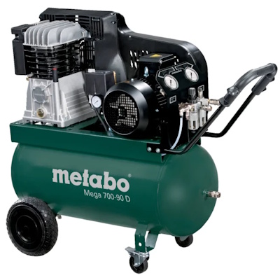 Metabo MEGA700-90D Kompresszor 11 bar 4000W 90L tartály 3 fázisú motorral