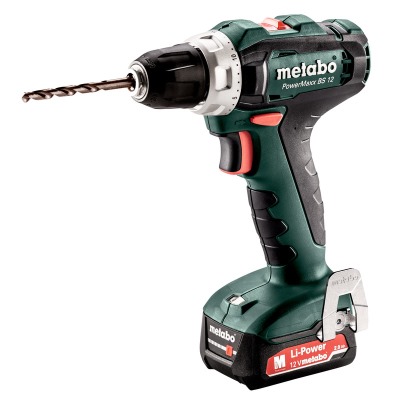 Metabo POWERMAXXBS12-900SET Akkus fúró-csavarozó 12V 1x2,0Ah akkuval töltővel 15 részes bit, papírdobozban Metabo POWERMAXXBS12-900SET