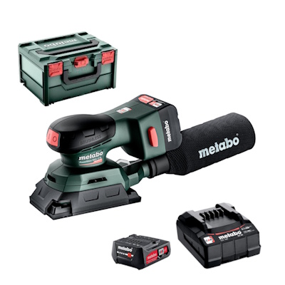 Metabo POWERMAXXSRA12BL-500 Akkus rezgőcsiszoló 12V akku 2x2,0Ah töltő SC36 MetaBoxban