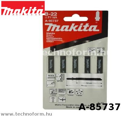 Makita A-85737 T1 5 db HSS B-22 Szúrófűrészlap FÉM, általános, TPI:24, L:75 mm